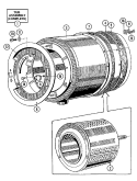 BASKET & OUTER SHELL ASSEMBLY Diagram and Parts List for MFR50PNBVS  Maytag Washer