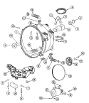 OUTER TUB & MOTOR (WASHER) Diagram and Parts List for MLE19PNAUW  Maytag Washer Dryer Combo