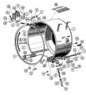 OUTER SHELL ASSEMBLY Diagram and Parts List for MFX95PNAVS  Maytag Washer