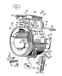 OUTER SHELL ASSEMBLY Diagram and Parts List for MFX50PNAVS  Maytag Washer
