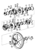 BEARING ASSEMBLY Diagram and Parts List for MFX50PNAVS  Maytag Washer