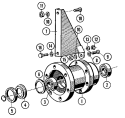 BEARINGS & TRUNNION ASSY. (SERIES 10) Diagram and Parts List for MFR18PCAAS  Maytag Washer