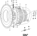 BASKET & OUTER SHELL ASSEMBLY Diagram and Parts List for MFR60PDCTS  Maytag Washer