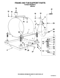 FRAME AND TUB SUPPORT PARTS Diagram and Parts List for MFS25PDFTS  Maytag Washer