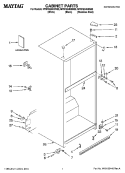 Part Location Diagram of WP2183852 Whirlpool Shim, Hinge Center