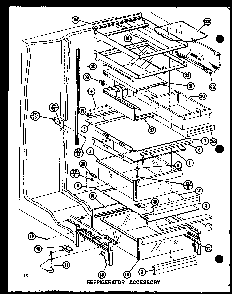 Refrigerator Accessory Diagram and Parts List for SRI19GL-P7745504WL  Amana Refrigerator