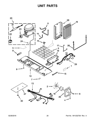 Unit Parts Diagram and Parts List for MSS26C6MFB01  Maytag Refrigerator