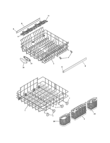 Racks Diagram and Parts List for CDB900NW0A  Crosley Dishwasher