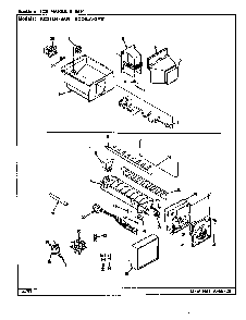 Ice Maker & Bin Diagram and Parts List for RC24LA-3AW BS81D Magic Chef Refrigerator