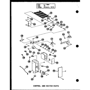 Control And Heater Parts Diagram and Parts List for VBCH35 P54882-8 Amana Air Conditioner
