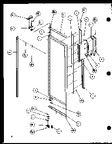 Refrigerator Door Diagram and Parts List for SZ25MP2W-P1154904WW  Amana Refrigerator
