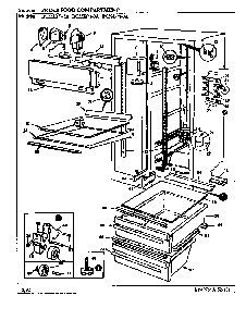 Fresh Food Compartment Diagram and Parts List for RC22HY-3A 9S01A Magic Chef Refrigerator