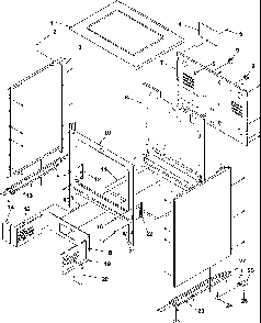 Cabinet Diagram and Parts List for ARO3100L-P1143334NL  Amana Range
