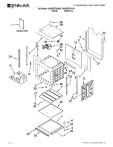 Oven Parts Diagram and Parts List for JMW2327WS00  Jenn-Air Microwave