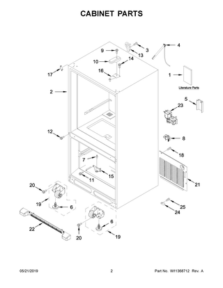 Part Location Diagram of W11306941 Whirlpool Energy Guide