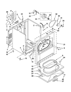 Cabinet Parts Diagram and Parts List for CED137HXQ0  Crosley Dryer