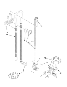 Fill, Drain And Overfill Parts Diagram and Parts List for MDB6769PAB1  Maytag Dishwasher