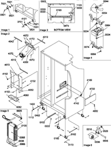 Rollers And Evaporator Assemblies Diagram and Parts List for SBI20TPSW-P1190712WW  Amana Refrigerator