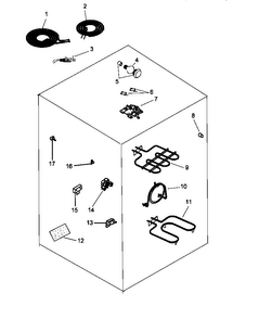 Electrical Components Diagram and Parts List for ARC700E-P1142652NE  Amana Range