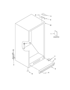 Cabinet Parts Diagram and Parts List for MQF1656TEW02  Maytag Freezer