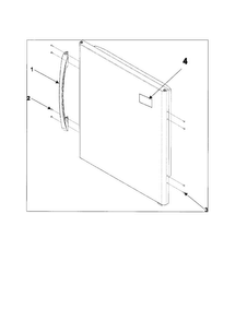 Refrigerator Door Handle/trim Diagram and Parts List for ABD2533DES0  Amana Refrigerator