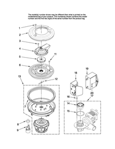 Pump And Motor Parts Diagram and Parts List for MDB6701AWQ2  Maytag Dishwasher