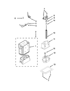 Motor And Ice Container Parts Diagram and Parts List for JS48SEDUDW20  Jenn-Air Refrigerator