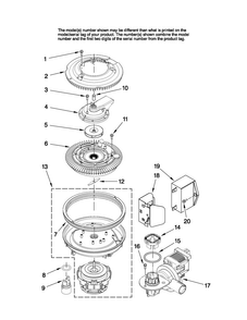 Pump And Motor Parts Diagram and Parts List for MDC4650AWB3  Maytag Dishwasher