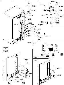 Cabinet Back Diagram and Parts List for SRDE528SW-P1184904WW  Amana Refrigerator