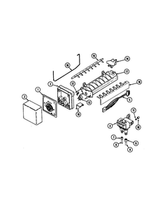 Ice Maker Diagram and Parts List for JSD2574ARA  Jenn-Air Refrigerator