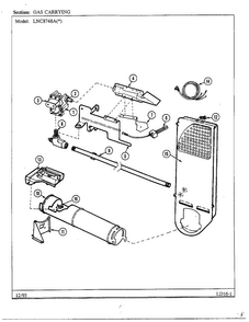 Gas Carrying Diagram and Parts List for 8748A  Norge Dryer