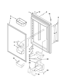 Part Location Diagram of 12850906 Whirlpool HANDLE