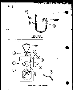 Drain Hose Diagram and Parts List for TWA-200 P75753-1W Amana Washer