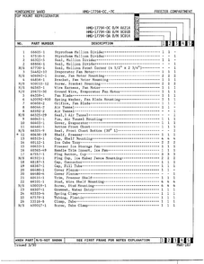 Freezer Compartment Page 2 Diagram and Parts List for 17794A  Admiral Refrigerator