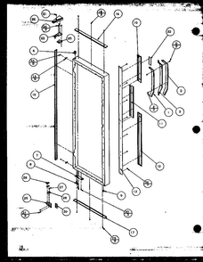 Evaporator And Air Handling Diagram and Parts List for 35541W-P1121709WW  Amana Refrigerator