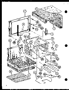 Section 1 Diagram and Parts List for ARR-201 P85450-4S Amana Range