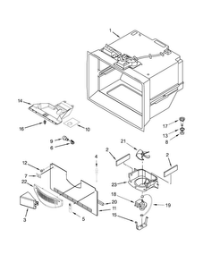 Freezer Liner Parts Diagram and Parts List for MBF1953DEE00  Maytag Refrigerator
