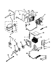 Upper Unit Parts Diagram and Parts List for JS48PPDUDB20  Jenn-Air Refrigerator