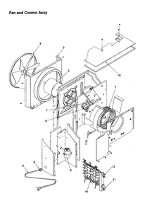Fan And Control Assembly Diagram and Parts List for TC11085W1 REV A-TC11085W1 A Amana Air Conditioner