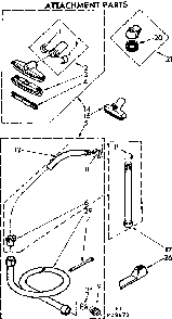 Attachment Parts Diagram and Parts List for 11628870  Kenmore Canister Vacuum