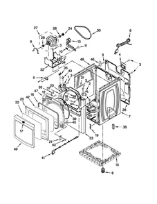 Cabinet Parts Diagram and Parts List for 7MMGDB950AG1  Maytag Dryer