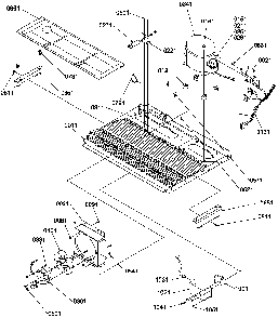 Machine Compartment Diagram and Parts List for SXD322L-P1305703WL  Amana Refrigerator