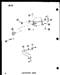 Compressor Parts Diagram and Parts List for EC28F P60330-69W Amana Freezer