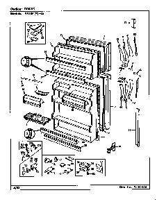 Doors Diagram and Parts List for RB19KY-4A BG64A Magic Chef Refrigerator