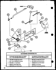 Section 10 Diagram and Parts List for LE3502W-P1118306WW  Amana Dryer