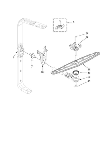 Upper Wash And Rinse Parts Diagram and Parts List for MDBH979AWS4  Maytag Dishwasher