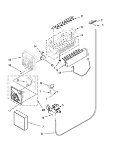 Icemaker Parts Diagram and Parts List for MSF25D2EAS00  Maytag Refrigerator