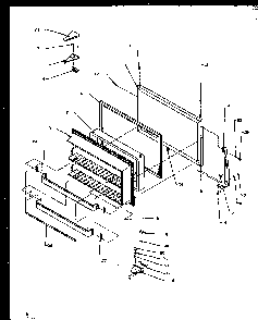 Freezer Door Diagram and Parts List for TS18RBW-P1158407WW  Amana Refrigerator