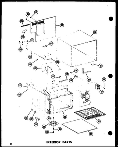 Interior Parts Diagram and Parts List for RC-7PB P71300-2M Amana Microwave