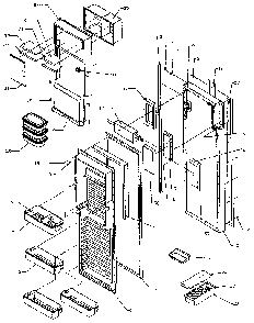Refrigerator Door Diagram and Parts List for SZDE27N-P1162205W  Amana Refrigerator